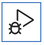 Screen shot of the run and debug icon in visual studio code