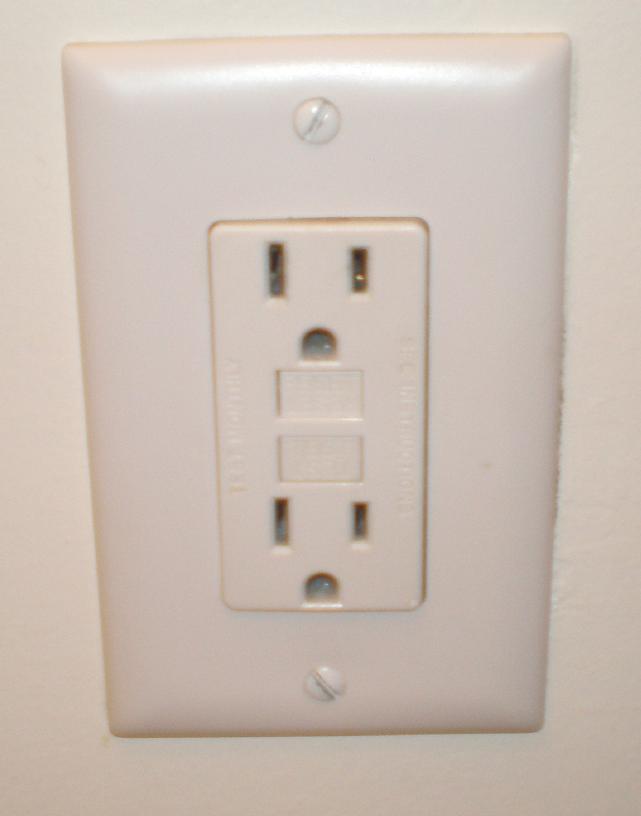 a GFCI built into the wall